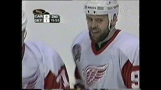 NHL 2002 STANLEY CUP FINALS GAME 5 CAROLINA HURRICANES vs DETROIT RED WINGS DE