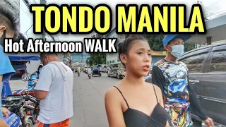 A LOVELY HOT WALK at New Tondo Manila Philippines [4K] 🇵🇭