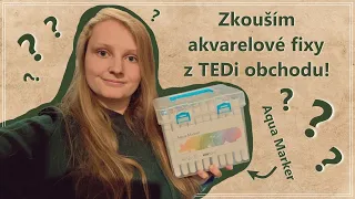 Zkouším akvarelové fixy z TEDi obchodu!