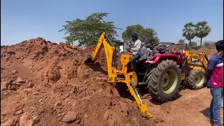 agri Bull Backhoe Attachment on Mahindra tractor