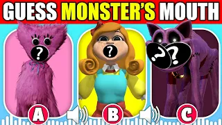 Guess The Monster By MOUTH & EMOJI | Poppy Playtime Chapter 3 | Catnap, Miss Delight