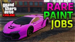 GTA 5 Online: Best Rare Paint Jobs! (Neon, Pink Diamondz, Atomiq Yellow) "GTA 5 Secret Paint Jobs"