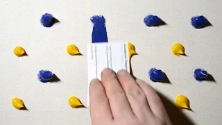 Satisfying Painting Video - Easy Abstract Art with Oil Paints / Cool Technique!