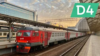 Vintage soviet electric train trip in Moscow (2023)