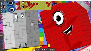 Giant Numberblocks Party - The floor is Lava!! Part 9 (Survival challenge) by Algodoo