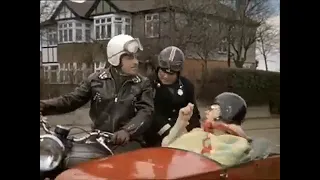 On The Buses  (1971 film) - Olive in the sidecar