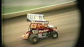 Stevie Smith Out runs  Keith Kauffman  at  Port Royal  Speedway  in 1985