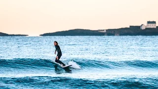 Longboard Surfing with Love Berggren in Norway