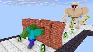 Monster School : BABY MONSTERS MUSCLE RUSH CHALLENGE - Minecraft Animation