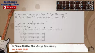 🎸 Je T'Aime Moi Non Plus - Serge Gainsbourg Guitar Backing Track with chords and lyrics