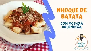 NHOQUE DE BATATA CASEIRO À BOLONHESA