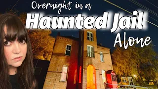 Crazy Overnight ALONE in a Haunted Jail #paranormal #ghosthunting #paranormalactivity #ghost #alone