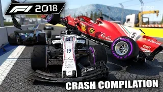 F1 2018 Game - Crash Compilation (Codemasters)