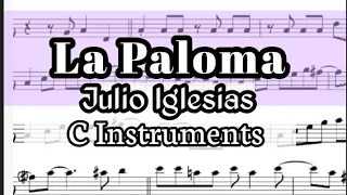 La Paloma Flute Violin Sheet Music Backing Track Play Along Partitura