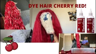 HOW TO DYE HAIR CHERRY RED|WATERCOLOR METHOD! VERY DETAILED| VLOGMAS: DAY 16