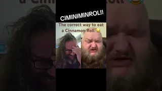 The correct way to eat a Cinnamon Roll 😂🤣