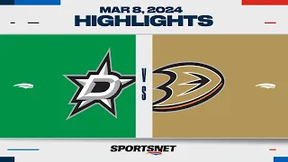 NHL Highlights | Ducks vs. Stars - March 8, 2024