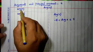 Argument and principal argument of complex numbers.lec 4