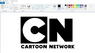 How to draw Cartoon Network logo in MS Paint | Easy step by step drawing