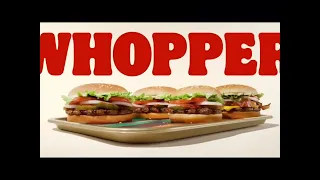 Whopper, Whopper, Whopper Commercial, But the Whopper explodes.