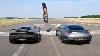 DRAG RACE! LAMBORGHINI HURACAN VS MERCEDES-AMG GT R!