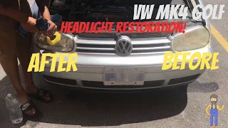 My 2006 VW MK4 Golf GLS TDI Headlight Restoration DIY!