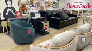 HOMEGOODS FURNITURE SOFAS ARMCHAIRS COFFEE TABLES DECOR SHOP WITH ME SHOPPING STORE WALK THROUGH