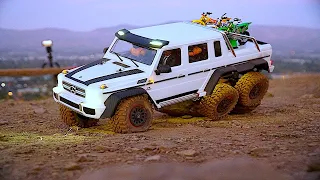 Traxxas TRX6  CRAWLS all the way to the top of the mountain!