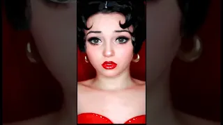 Transforming into Betty Boop #vintage #cosplay #makeup #bettyboop