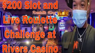 Live Casino Vlog at Rivers Casino $200 Slot Challenge and Live Roulette