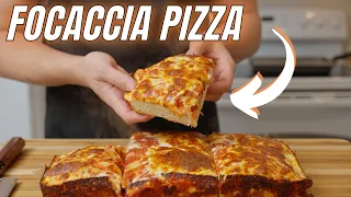 How to make Pizza at Home with Focaccia Bread