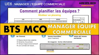 AIDE BTS MCO | Comment faire un PLANNING d'équipe ? | U6 MANAGEMENT D'EQUIPE