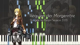 Requiem der Morgenröte - Shingeki no Kyojin Season 3 ED - Piano Arrangement [Synthesia]