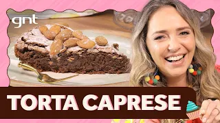 TORTA CAPRESE: bolo italiano de chocolate com amêndoas | Carole Crema | Que Seja Doce
