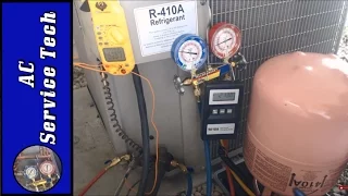 R-410A Charging! Weighing in Refrigerant Charge through the High Side Red Gauge and Why!