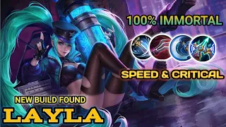 16 Kills + MVP!! Speed & Critical Build Layla Late Game Monster - New Build Found Layla ~ MLBB