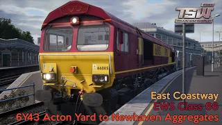 6Y43 1011 Acton Yard to Newhaven Aggregates - East Coastway - Class 66 - Train Sim World 2020