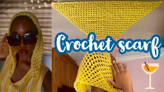 how to crochet: BANDANA SCARF