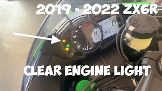 How To Clear Engine Warning Light 2019 - 2022 ZX6R | ODB2