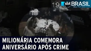 Milionária suspeita de mandar matar namorado comemora aniversário | SBT Brasil (14/10/21)