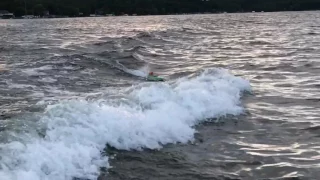 Shockwave rc boat wake surfing