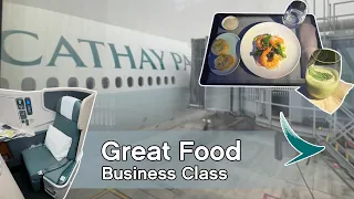 Cathay Pacific Business Class, B777, Great Food