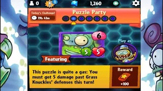 Puzzle Party | Daily Challenge Day 2 | 5 October 2022 | Pvz Heroes