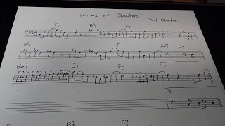 Paul chambers / Whims of chambers (bass solo transcription)