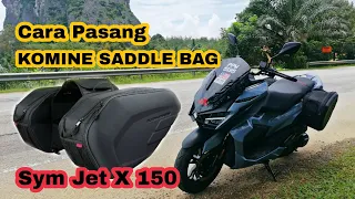 JET X 150 - Cara Pasang KOMINE SADDLE BAG #symjetXmalaysia #review