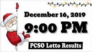 Lotto Result Today 9 PM December 16, 2019 Monday STL, Swertres, 3D, Ez2, 2D, 4D, 6/45, 6/55