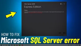Fix SQL Server error Oops | How To fix MS sql server 2019 A required file could not be Downloaded