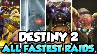 All Fastest Raid Speedruns in Destiny 2 [Full Raids]