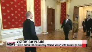 Russia marks 70th anniversary of WWII victory with massive parade   러시아， 오늘 2차대전