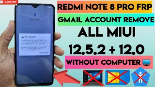 Redmi Note 8 pro FRP Bypass MIUI 12.5 / Redmi Note 8 Pro FRP Bypass MIUI 12 Without Computer